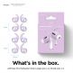 Elago Airpods Pro Earbuds Hooks - антибактериални силиконови калъфчета с вградени кукички за Apple Airpods Pro (4 чифта) (лилав) 5