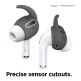 Elago Airpods Pro Earbuds Hooks - антибактериални силиконови калъфчета с вградени кукички за Apple Airpods Pro (4 чифта) (сив) 3