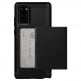 Spigen Slim Armor CS Case - хибриден кейс с отделение за кр. карти и най-висока степен на защита за Samsung Galaxy Note 20 (черен) 3