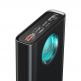 Baseus Ambilight Power Bank with Digital Display Quick Charge - външна батерия 20000 mAh с 2xUSB и USB-C изходи за зареждане на смартфони и таблети (черен) 1
