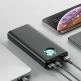 Baseus Ambilight Power Bank with Digital Display Quick Charge - външна батерия 20000 mAh с 2xUSB и USB-C изходи за зареждане на смартфони и таблети (черен) 7
