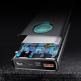 Baseus Ambilight Power Bank with Digital Display Quick Charge - външна батерия 20000 mAh с 2xUSB и USB-C изходи за зареждане на смартфони и таблети (черен) 8