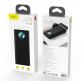 Baseus Ambilight Power Bank with Digital Display Quick Charge - външна батерия 20000 mAh с 2xUSB и USB-C изходи за зареждане на смартфони и таблети (черен) 9