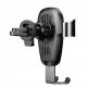 Baseus Metal Wireless Charger Gravity Car Mount - поставка за радиатора на кола с безжично зареждане за Qi съвместими смартфони (черен) 1