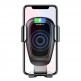 Baseus Metal Wireless Charger Gravity Car Mount - поставка за радиатора на кола с безжично зареждане за Qi съвместими смартфони (черен) 3