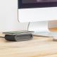 iOttie iON Wireless Qi Charging Pad Plus 10W - поставка (пад) за безжично зареждане с технология за бързо зареждане за QI съвместими мобилни устройства и допълнителен USB изход (сив) 4