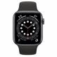 Apple Watch Series 6 GPS, 44mm Space Gray Aluminium Case with Black Sport Band - умен часовник от Apple  1