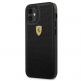 Ferrari On Track Perforated Hard Case - кожен кейс за iPhone 12 mini (черен) 1