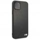 BMW M Collection Smooth PU Hard Case - кожен кейс за iPhone 12 Pro Max (черен) 1