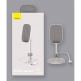Baseus Literary Youth Telescopic Desktop Bracket and 15W Qi Charging - елегантна разтягаща се поставка за бюро и гладки повърхности за смартфони с безжично зареждане (сребрист) 14
