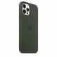 Apple iPhone Silicone Case with MagSafe - оригинален силиконов кейс за iPhone 12, iPhone 12 Pro с MagSafe (тъмнозелен) 1