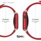 Elago Watch Sport Strap - силиконова (fluoro rubber) каишка за Apple Watch 38мм, 40мм (червен) 2