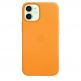 Apple iPhone Leather Case with MagSafe - оригинален кожен кейс (естествена кожа) за iPhone 12, iPhone 12 Pro (жълт) 1