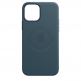 Apple iPhone Leather Case with MagSafe - оригинален кожен кейс (естествена кожа) за iPhone 12 Pro Max (тъмносин) 2