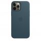 Apple iPhone Leather Case with MagSafe - оригинален кожен кейс (естествена кожа) за iPhone 12 Pro Max (тъмносин) 3