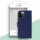 Case FortyFour No.11 Case - кожен калъф с поставка за iPhone 12, iPhone 12 Pro (син) 3