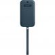 Apple iPhone Leather Sleeve with MagSafe - оригинален кожен калъф, тип джоб за iPhone 12 Pro Max (син) 1