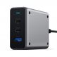Satechi 100W USB-C PD Compact GaN Charger - захранване за ел. мрежа с 2xUSB-C PD изхода и USB 3.0 изход (сив) 3