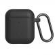 Urban Armor Gear Soft Touch U Silicone Case - удароустойчив силиконов калъф с карабинер за Apple Airpods и Apple Airpods 2 (черен) 1
