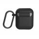 Urban Armor Gear Soft Touch U Silicone Case - удароустойчив силиконов калъф с карабинер за Apple Airpods и Apple Airpods 2 (черен) 3