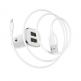 Borofone Dual USB Car Charger 2.4A & Lightning Cable - зарядно за кола с 2xUSB изходa (2.4A) и Lightning кабел за iPhone, iPad и iPod с Lightning порт (бял) 2