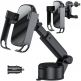 Baseus 5in1 Vehicle Bracket Wireless Charger 10W (WXHW01-B01) - поставка за радиатора и таблото на кола с безжично зареждане за Qi съвместими смартфони (черен) 2