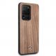 Mercedes-Benz Wood Cover - силиконов (TPU) калъф за Samsung Galaxy S20 Ultra (кафяв) 5