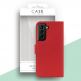 Case FortyFour No.11 Case - кожен калъф с поставка за Samsung Galaxy S21 (червен) 1