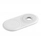 Baseus Planet 2in1 Wireless Charger (WXPL-B02) - двойна поставка (пад) с технология за безжично зареждане за Qi съвместими устройства и Apple Watch (бял) 2