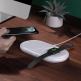 Baseus Planet 2in1 Wireless Charger (WXPL-B02) - двойна поставка (пад) с технология за безжично зареждане за Qi съвместими устройства и Apple Watch (бял) 9