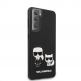 Karl Lagerfeld PU Karl & Choupette Case - дизайнерски кожен кейс за Samsung Galaxy S21 (черен)  5
