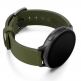 Meridio Deep Leaf Full Grain Leather Band - уникална ръчно изработена кожена (естествена кожа) каишка за Samsung Galaxy Watch Active (тъмнозелен) 1