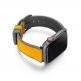 Meridio Submarine Leather Band - висококачествена каишка изработена от полиестер и ествествен каучук за Apple Watch 42мм, 44мм (жълт) 3