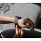 Meridio Stronger Leather Band - уникална ръчно изработена кожена (естествена кожа) каишка за Apple Watch 42мм, 44мм (тъмносив) 5