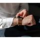 Meridio Care Leather Band - уникална ръчно изработена кожена (естествена кожа) каишка за Apple Watch 42мм, 44мм (кафяв) 3