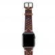 Meridio Care Leather Band - уникална ръчно изработена кожена (естествена кожа) каишка за Apple Watch 42мм, 44мм (кафяв) 5
