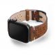 Meridio Care Leather Band - уникална ръчно изработена кожена (естествена кожа) каишка за Apple Watch 42мм, 44мм (кафяв) 6