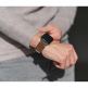 Meridio Old Brown Leather Band - уникална ръчно изработена кожена (естествена кожа) каишка за Apple Watch 42мм, 44мм (тъмнокафяв) 2