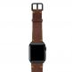 Meridio Old Brown Leather Band - уникална ръчно изработена кожена (естествена кожа) каишка за Apple Watch 42мм, 44мм (тъмнокафяв) 6