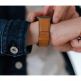 Meridio Goldstone Nappa Leather Band - уникална ръчно изработена кожена (естествена кожа) каишка за Apple Watch 42мм, 44мм (светлокафяв) 4