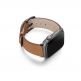 Meridio Goldstone Nappa Leather Band - уникална ръчно изработена кожена (естествена кожа) каишка за Apple Watch 42мм, 44мм (светлокафяв) 6