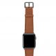 Meridio Goldstone Nappa Leather Band - уникална ръчно изработена кожена (естествена кожа) каишка за Apple Watch 42мм, 44мм (светлокафяв) 7