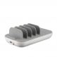 Dymond Family Charger FC-05 - док станция с 4xUSB гнезда и пад за безжично зареждане (бял-сив) 1