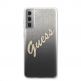 Guess Glitter Gradient Vintage Case - дизайнерски кейс с висока защита за Samsung Galaxy S21 Plus (сив)  3
