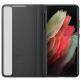 Samsung Clear View Cover EF-ZG99PC - оригинален кейс с отделение за S-Pen, през който виждате информация от дисплея за Samsung Galaxy S21 Ultra (черен) 3