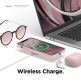 Elago MagSafe Soft Silicone Case - силиконов (TPU) калъф с вграден магнитен конектор (MagSafe) за iPhone 12, iPhone 12 Pro (розов) 6