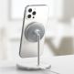 Baseus Magnetic Wireless Qi Charging Stand 15W (WXSW-02) - поставка (пад) за безжично зареждане за iPhone с Magsafe (бял) 14