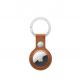 Apple AirTag Leather Key Ring - стилен ключодържател от естествена кожа за Apple AirTag (кафяв) 1