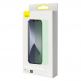 Baseus Full Coverage Green Tempered Glass Film with Anti Blue Light Filter (SGAPIPH67N-LP02) - стъклено защитно покритие за целия дисплей на  iPhone 12 Pro Max (прозрачен) (2 броя) 4