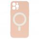 Tel Protect MagSilicone Case - силиконов (TPU) калъф с вграден магнитен конектор (MagSafe) за iPhone 12 mini (бежов) 3